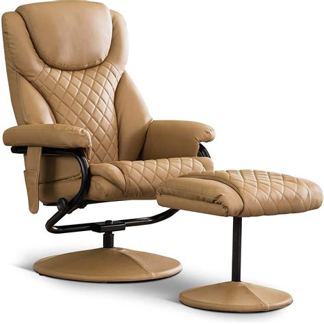 Mcombo Recliner With Ottoman Reclining Chair With Massage 360 Swivel