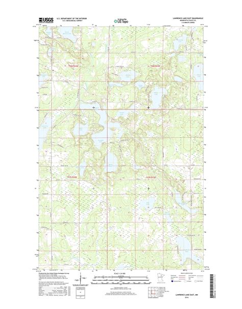 Mytopo Lawrence Lake East Minnesota Usgs Quad Topo Map