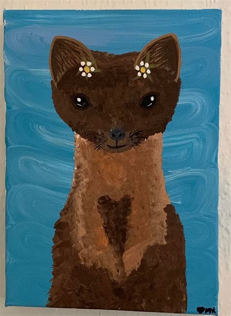 Weasel Painting Hand Painted Original Artwork Acrylic On Etsy