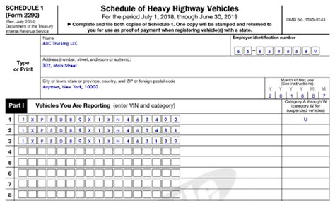 Free Printable 2290 Form Printable Forms Free Online