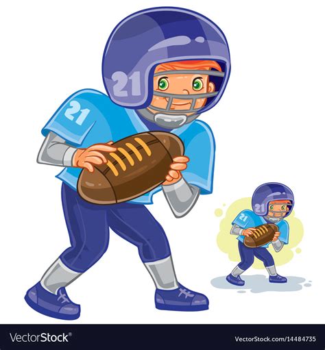 Little Boy Playing American Football Royalty Free Vector