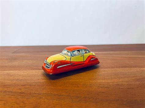 Vintage Wind Up Tin Toy Car Made In Western Germany Antique Etsy