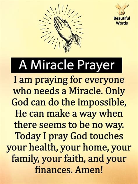 A Miracle Prayer