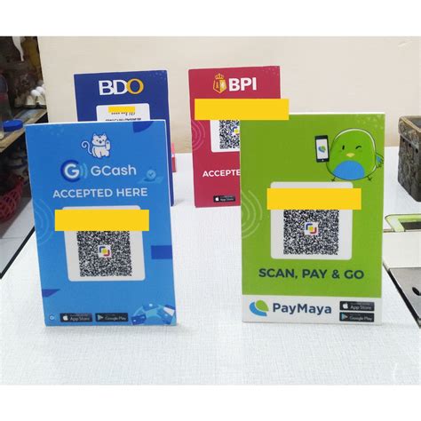 QR CODE STANDEE GCASH PAYMAYA COINSPH BANKS Sintra Board With
