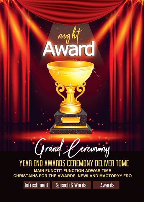 Grand Award Ceremony Flyerposter In 2021 Awards Ceremony Flyer