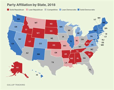 Democratic States Exceed Republican States By Four In 2018