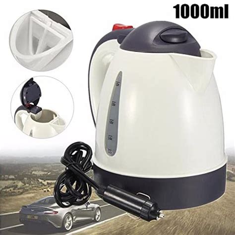 12v 24v Vehicle Truck 1000ml Kettle Water Boiled Heater For Tea Coffee