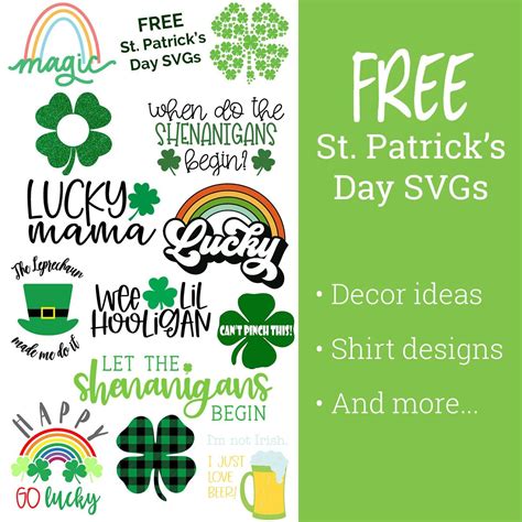 Lots of FUN St. Patrick's Day SVG files! | Lucky the leprechaun