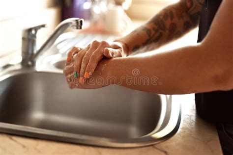 The More The Lather The Better The Wash A Woman Washing Her Hands At
