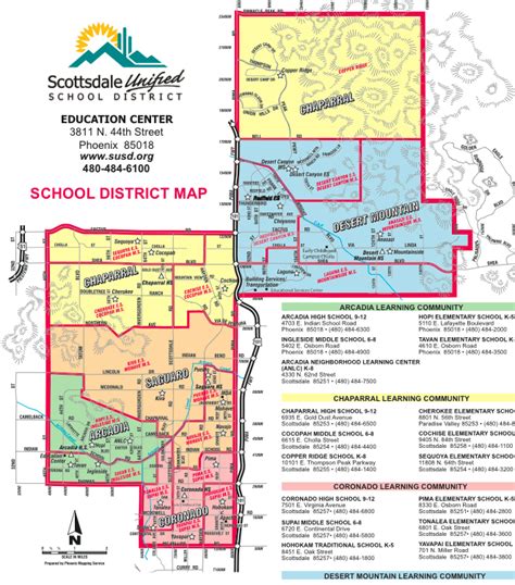 Scottsdale Unified School District Boundary Map • Sibbach