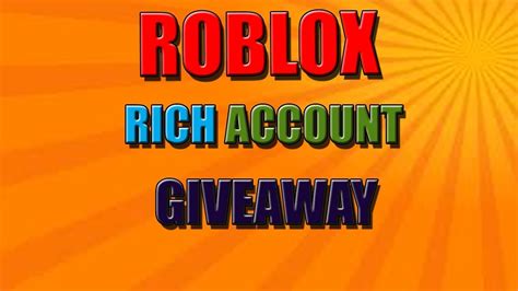 Roblox Account Giveaway Youtube