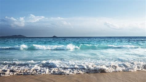 Sky Beach Nature Beauty Landscape Blue Sea Waves Wallpapers Hd Desktop And Mobile