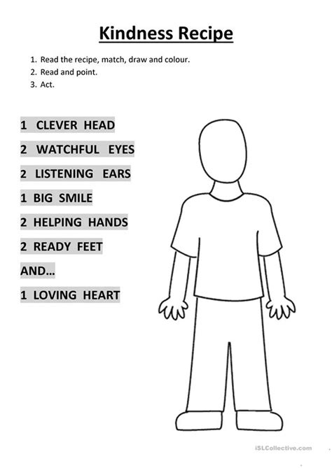 For toddlers, it is preferable to pick big pictures where it will be difficult to miss or to pass lines. Kindness Day worksheet for kids worksheet - Free ESL ...