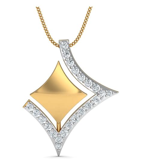 Dishis Designer Jewellery 18kt Gold Contemporary Diamond Pendant With