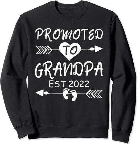 Promoted To Grandpa Est 2022 Pregnancy Reveal Grandfather Sweatshirt