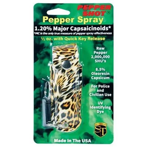 Pepper Spray Leopard Print Holster Pepper Shot Criminal Repellent