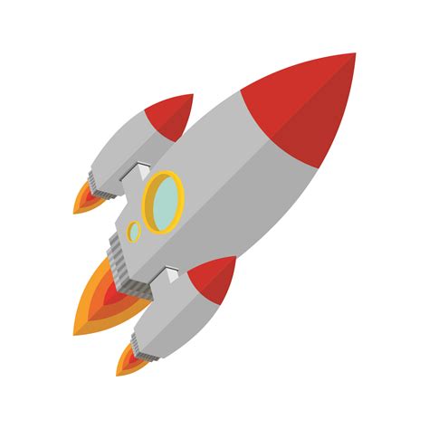 Isometric Rocket Launch Vector Icon Vector Icons Isometric Stock