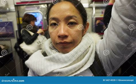 Asian Girl In Train Subway Stock Footage Video Of Journey 54214028