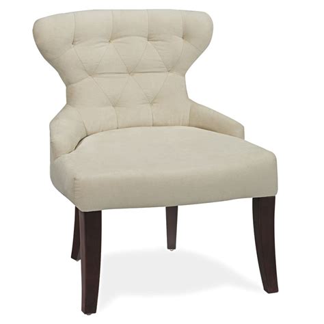 Abruzzo black leather tufted chair with brown legs. Tufted Accent Chair - Decor Ideas