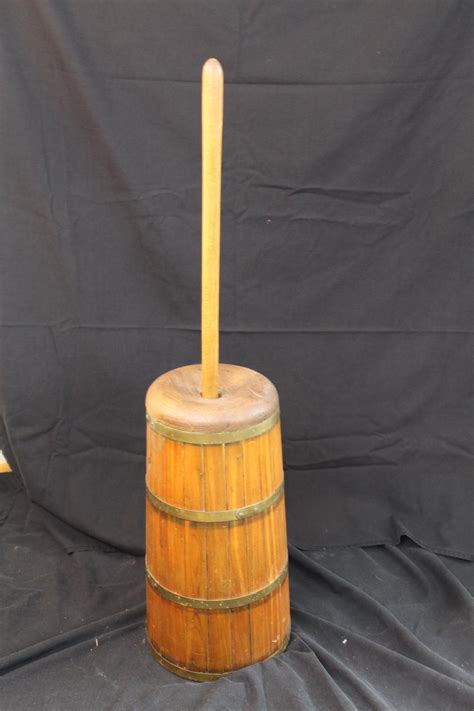 Lot Butter Churn With Lid And Dasher