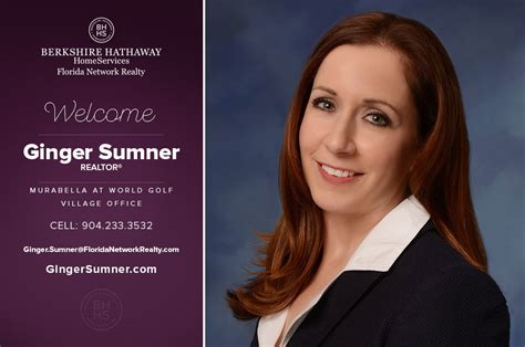 Berkshire Hathaway Homeservices Florida Network Realty Welcomes Ginger Sumner Real Estate