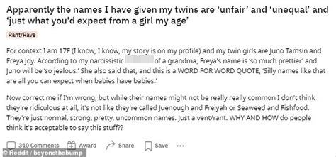 My Grandmother Hates The Names I Ve Given My Twin Babies She Says They Re Unequal And It Ll