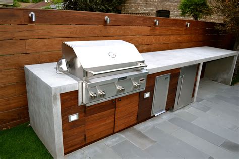 Concrete Countertops Outdoorkitchencountertopsgrillarea Outdoor Kitchen Grill Modern Outdoor