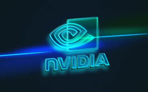 Nvidia Logo Light Art Nvidia Emblem Blue Light Line Background