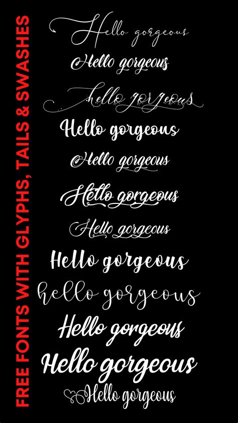 Gorgeous Fonts Free With Tails Glyphs And Swashes Free Font With