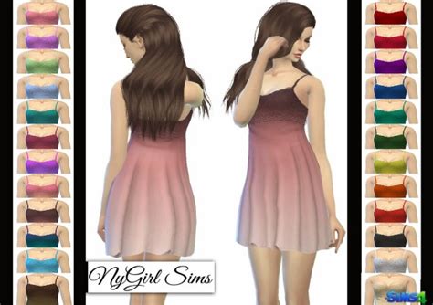 Ny Girl Sims Lace Overlay Babydoll Dress • Sims 4 Downloads