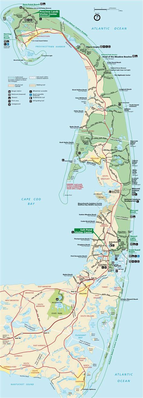 Map Of Cape Cod National Seashore Cape Cod Beach Map