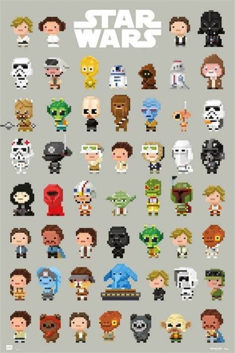 Maxi Poster Star Wars 8 Bit Characters Con Ofertas En Carrefour Las