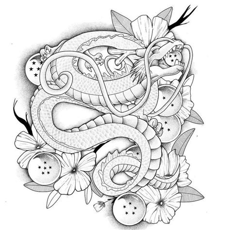 Superb #penandink #drawing by @tajijoseph of the #divine #dragon #shenron from #dragonballz. Doodles image by xxxxxxxx | Dbz tattoo, Dragon ball tattoo ...