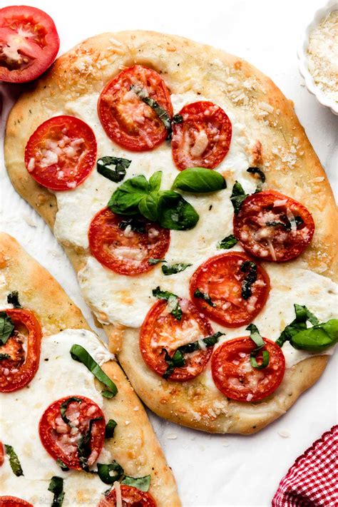 These recipes are light on cheese and heavy on flavor. Homemade Flatbread Pizza Recipe | Sally's Baking Addiction