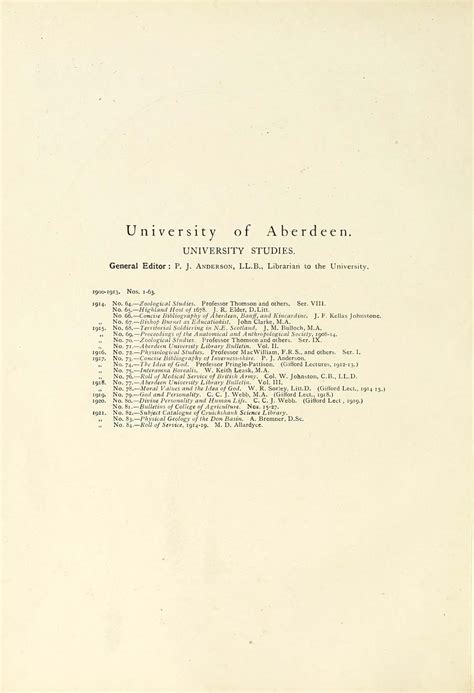 8 Page Ii Organisations University Of Aberdeen Roll Of Service