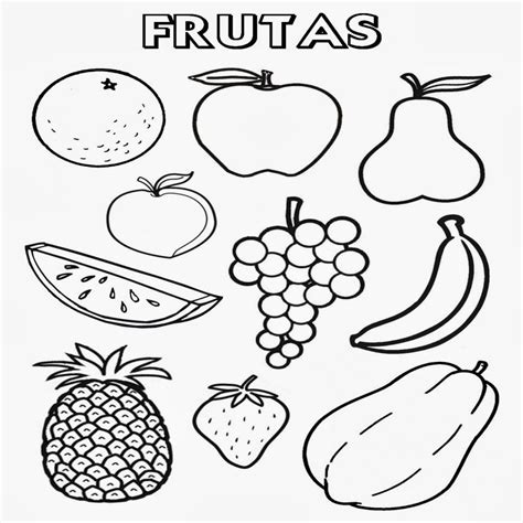 Fichas Imprimibles Para Colorear De Frutas
