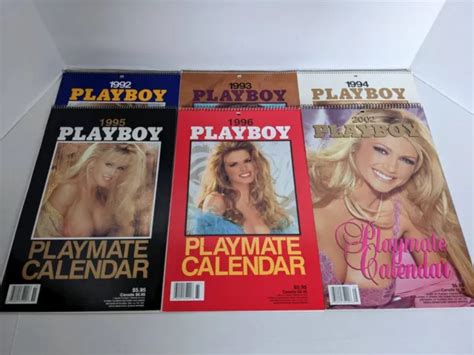 Playboy Playmate Vintage Wall Calendars Lot Of Six