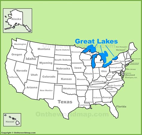 Great Lakes Location On World Map