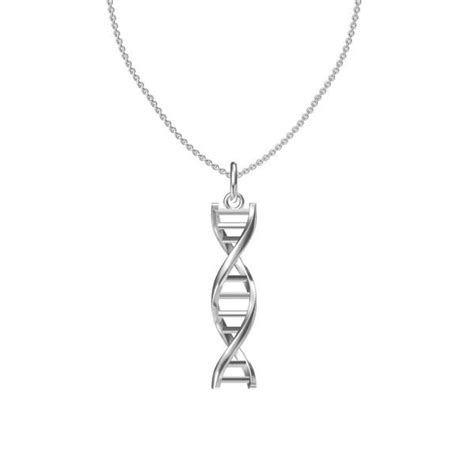 Elegance Is In The Genetics Of This Science Inspired Necklace Sterling