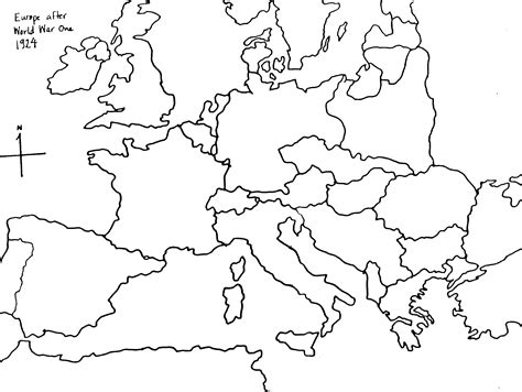 Blank Map Of Europe Colouring Pages