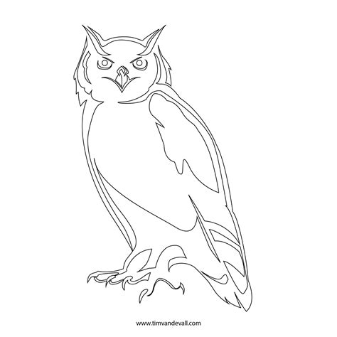 Printable Owl Stencil