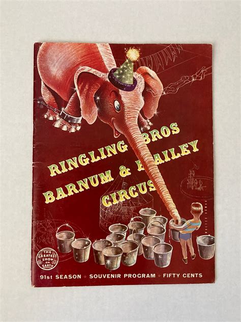 1961 Ringling Bros Barnum And Bailey Circus Souvenir Program Etsy