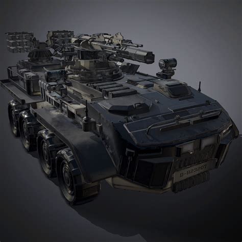 Artstation Game Ready Sci Fi Apc Mark Osipov Sci Fi Tank Military