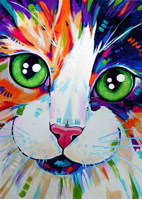 Cats In Color 2 Calico Poster Eve Izzett Painting By Joel Tripp Pixels