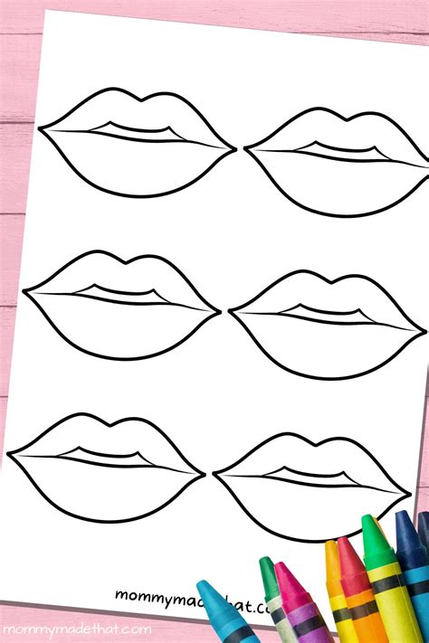 Printable Lips Stencil