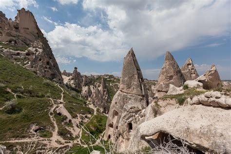 Premium Photo Cappadocia Tuff Formations Ancient Cave Town Summer