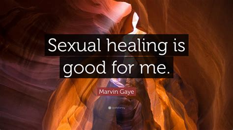 Marvin Gaye Quote “sexual Healing Is Good For Me ”