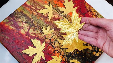 Golden Autumn Leaves Painting Tutorial Great Diy Seasonal Idea