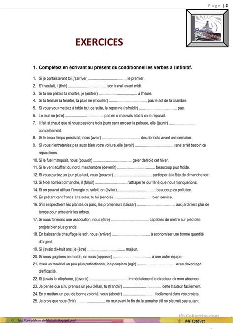 Savoir s'exprimer en français est une chose qu'il faut apprendre. LE CONDITIONNEL | Grammaire française exercices, French ...