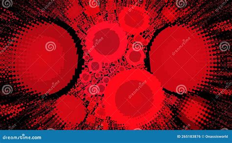 Red Black Abstract Background Shapes Textured Blurred Stock